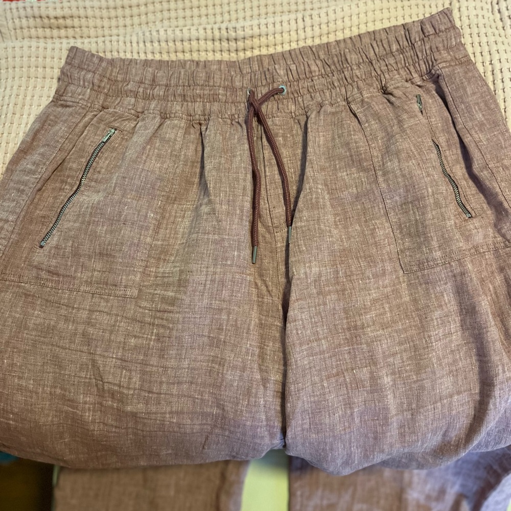 Athleta Rose Wide Leg Pants with Comfortable Fit and linen Fabric size 22 EUC - Picture 5 of 9